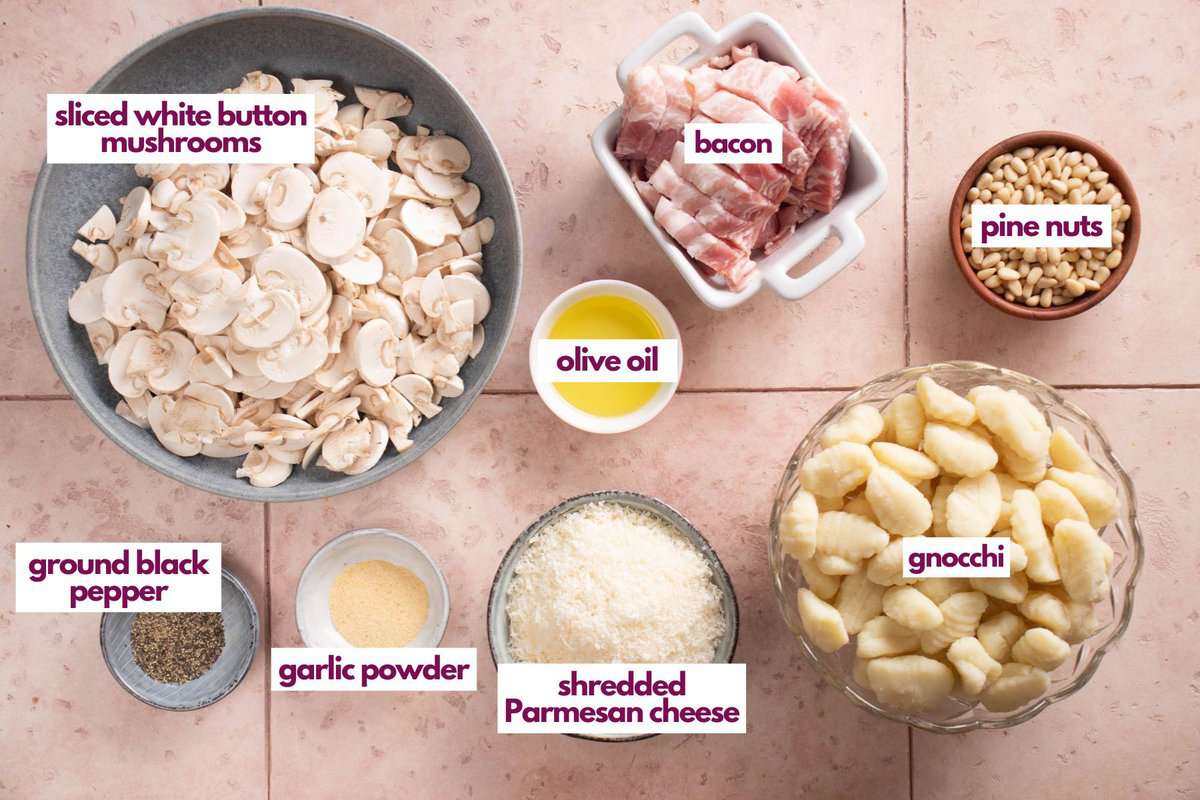 Ingredients for sheet pan gnocchi.