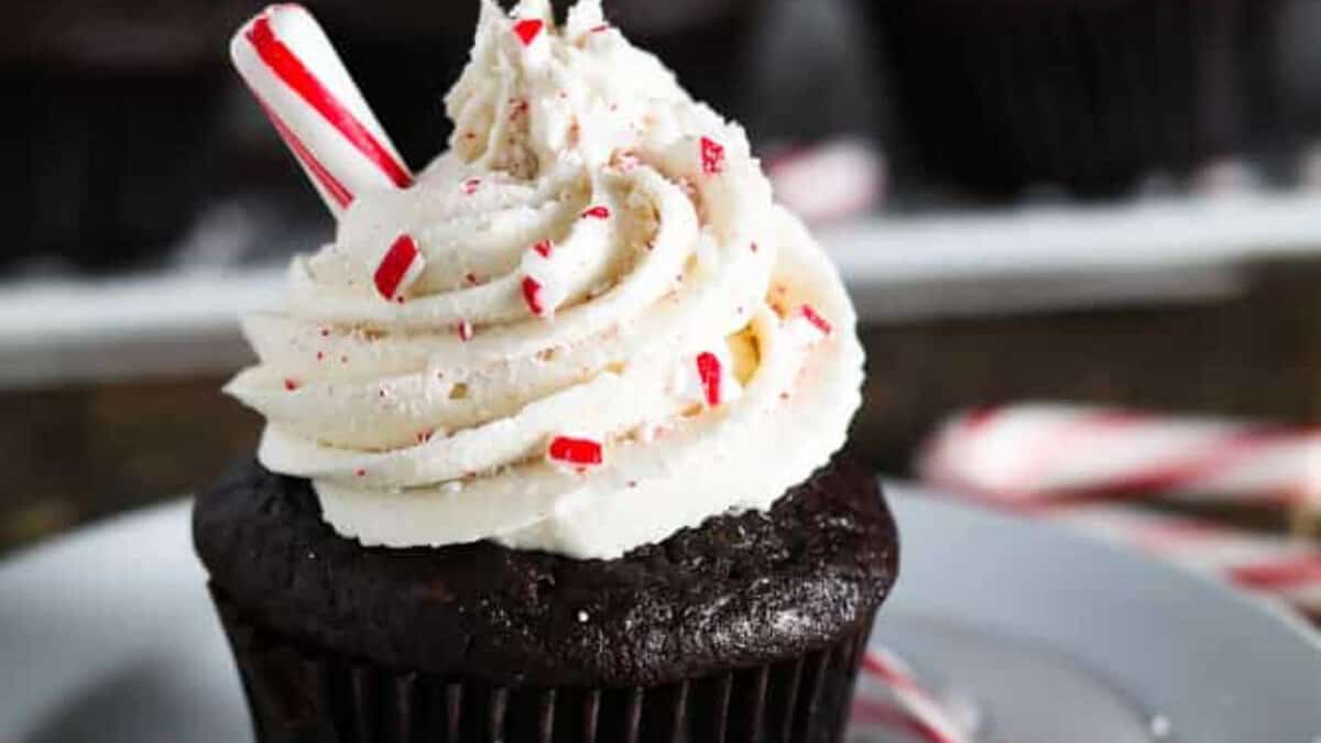 Chocolate Peppermint Cupcakes.