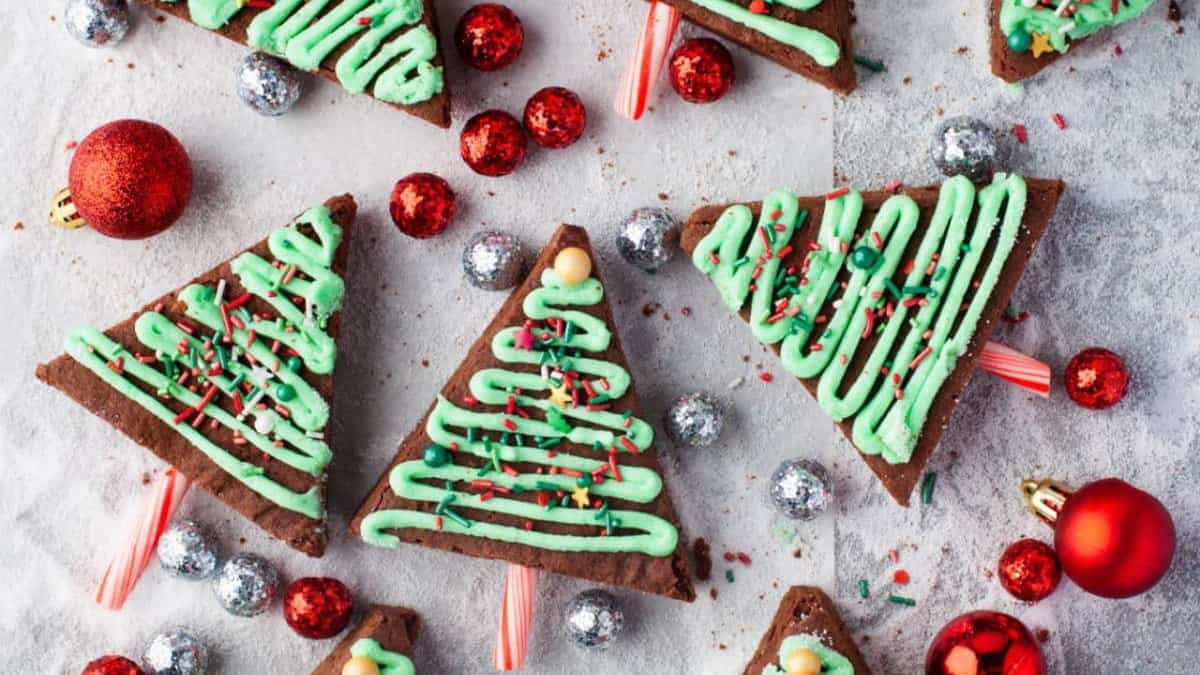 Christmas Tree Brownies.
