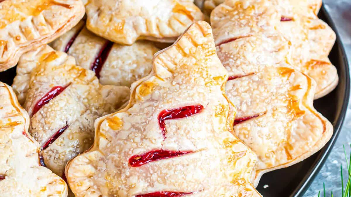 Christmas Tree Cherry Hand Pies.