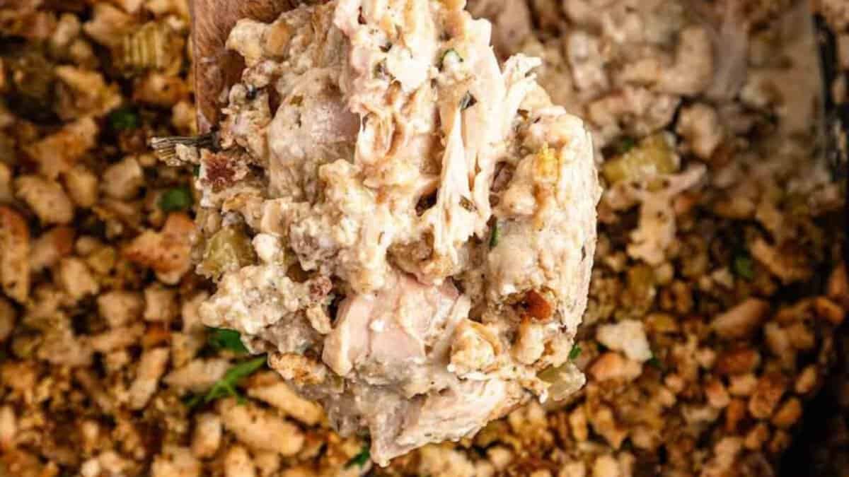 Crockpot Chicken and Stuffing.