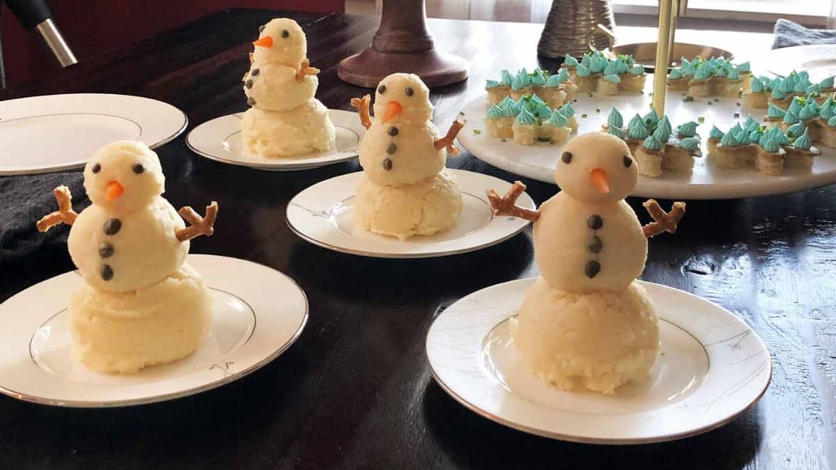 Mashed Potato Snowman.