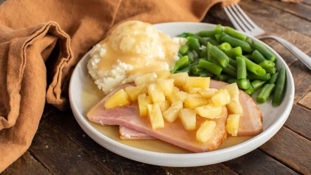 Slow Cooker Brown Sugar Ham.