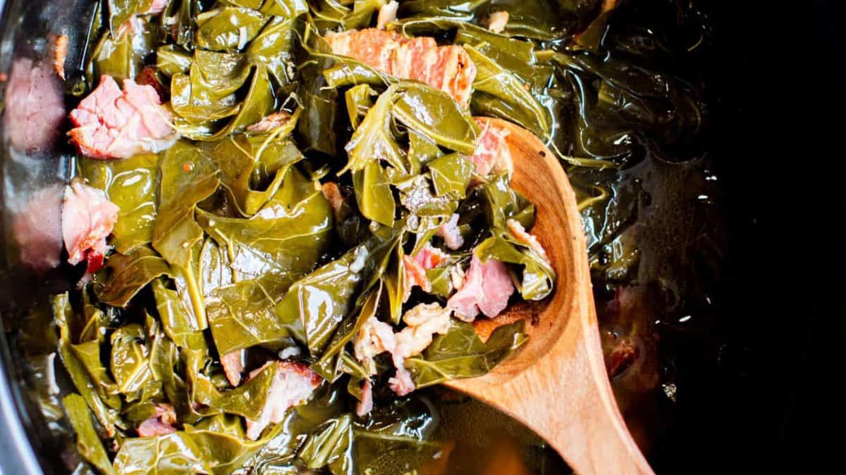 Slow Cooker Collard Greens.