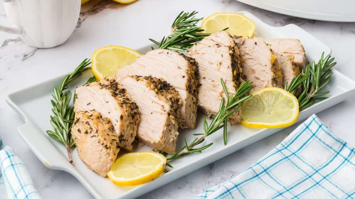 Slow Cooker Lemon Herb Turkey Breast.