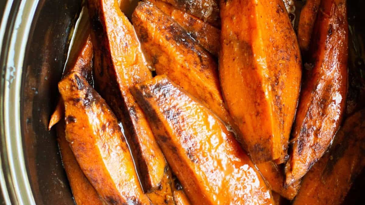 Slow Cooker Sweet Potato Wedges.