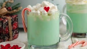 Grinch hot chocolate.