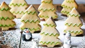 Christmas tree cookies.