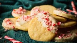 White chocolate peppermint cookies.