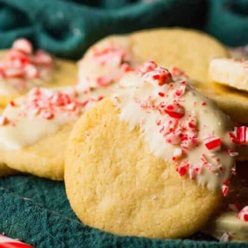 White chocolate peppermint cookies.