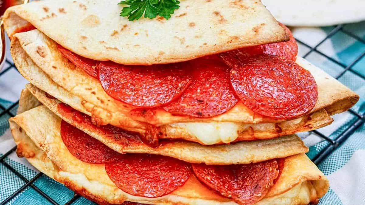 Air Fryer Quesadilla .