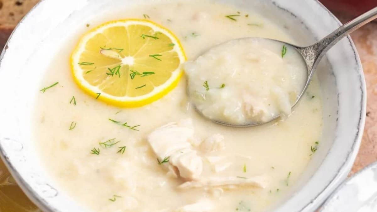 Avgolemono – Greek Lemon Chicken Soup.