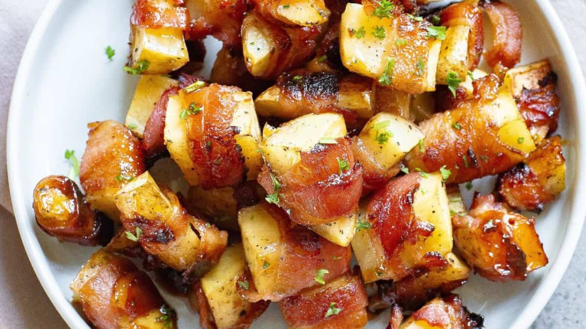 Bacon Wrapped Potatoes.