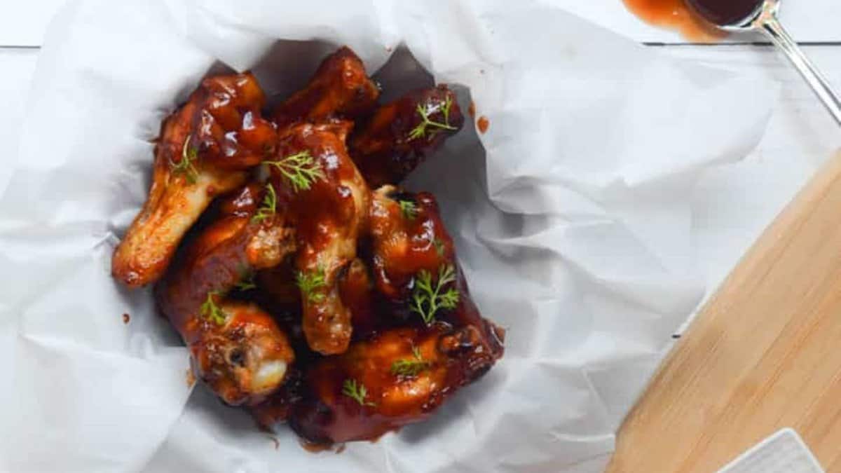 Baked BBQ Chicken Wings.