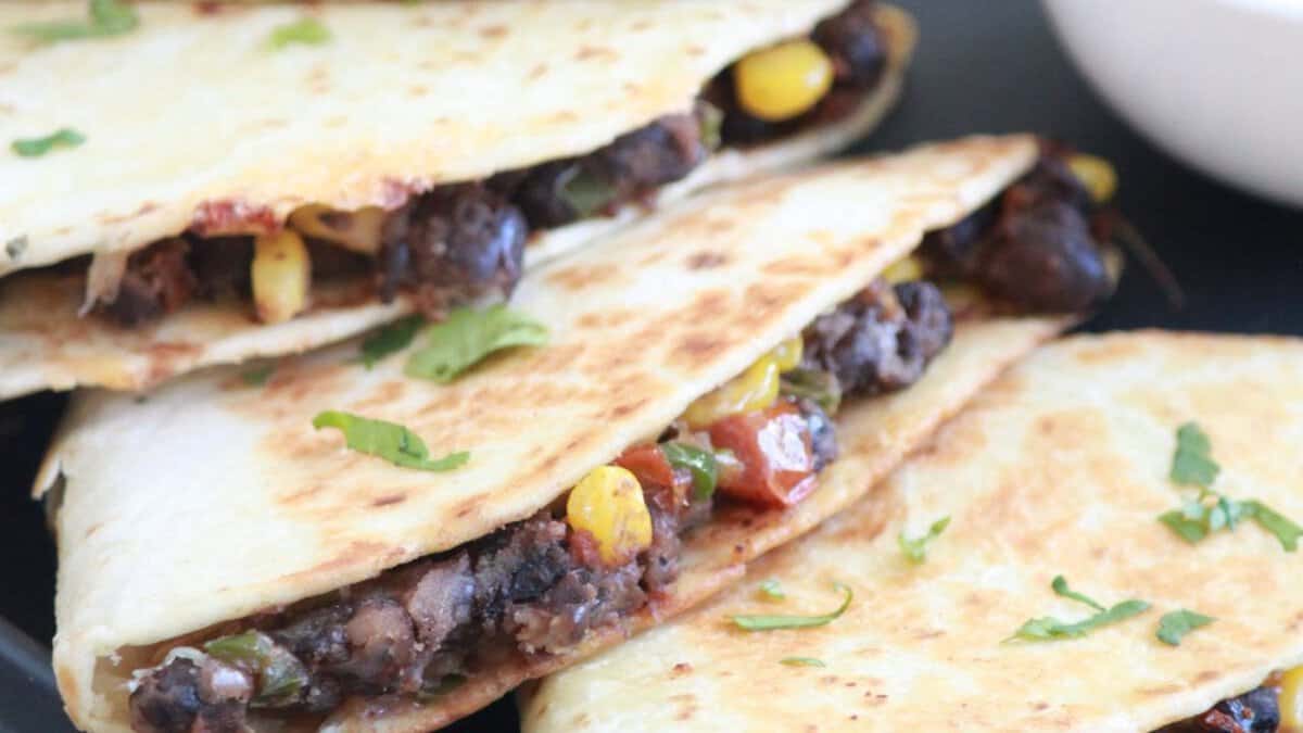 Black Bean Quesadillas.