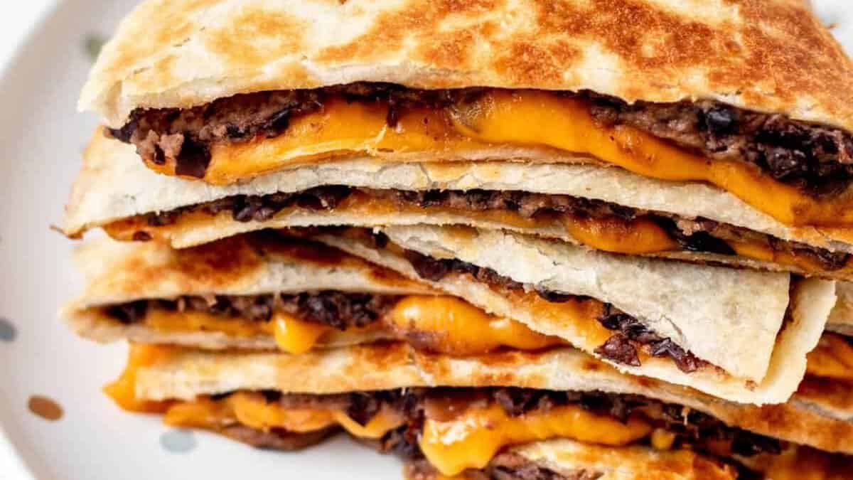 Black Bean and Cheese Quesadilla.