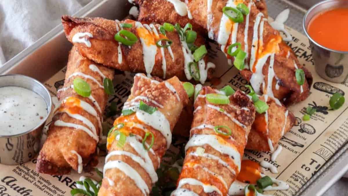 Buffalo Chicken Egg Rolls.