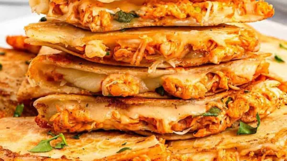 Buffalo Chicken Quesadillas.