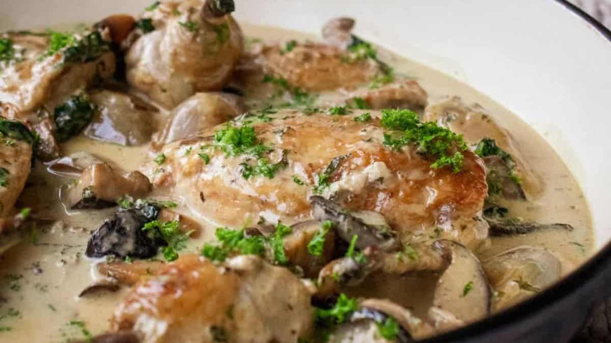 Chicken With Mushroom Sauce.