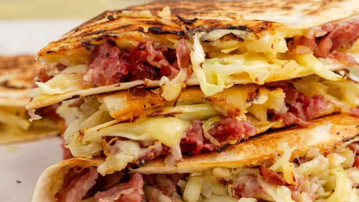 Corned Beef Quesadilla.