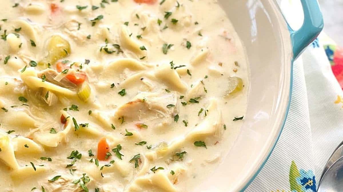 Creamy Chicken Noodle Soup.
