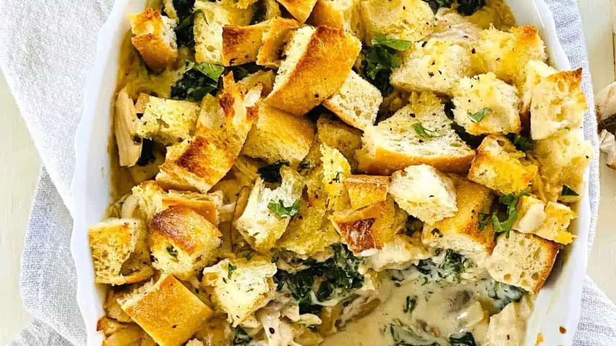 Creamy Chicken and Kale Casserole.
