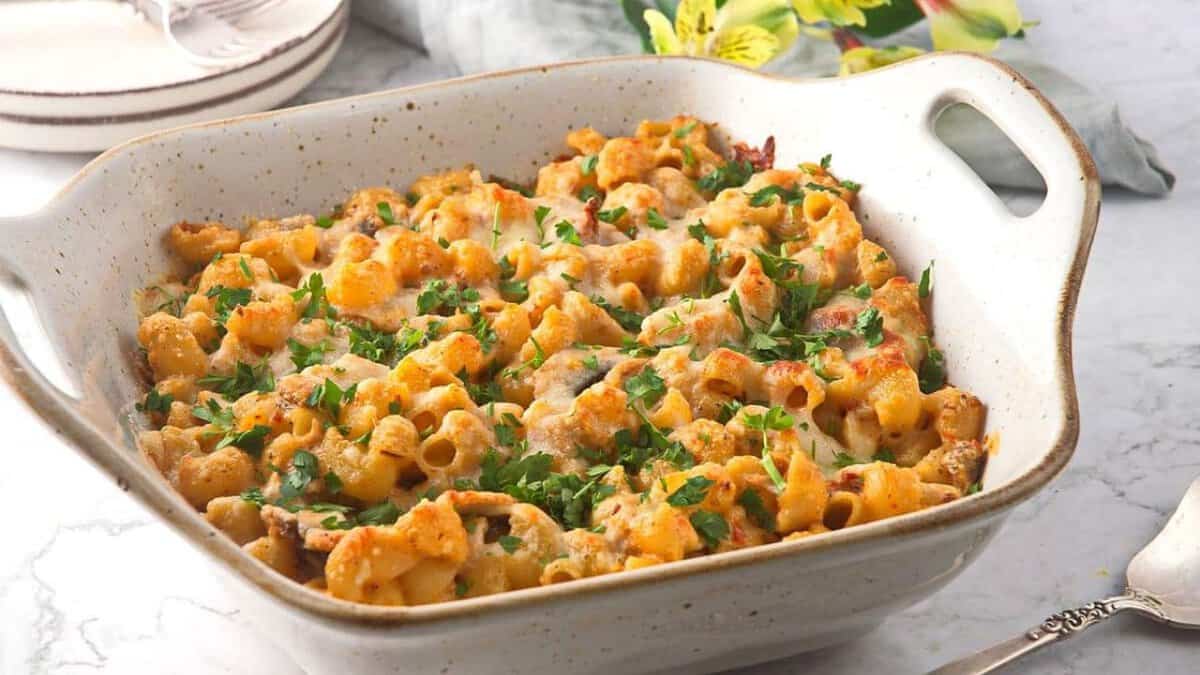 Creamy Tuna Casserole (With Sun-Dried Tomatoes).