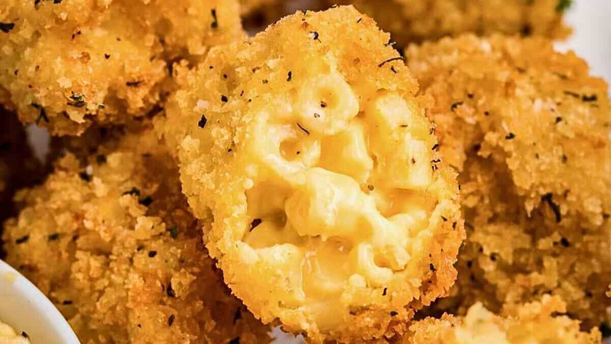 Fried Mac and Cheese Bites.