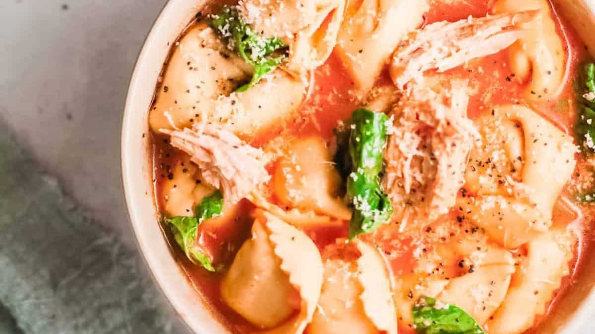Instant Pot Chicken Tortellini Soup.