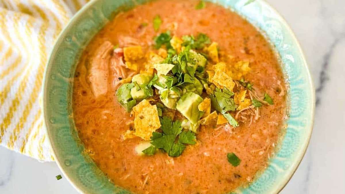 Instant Pot Creamy Chicken Tortilla Soup.