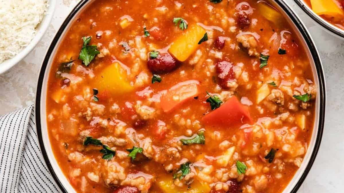 Instant Pot Stuffed Pepper Soup.