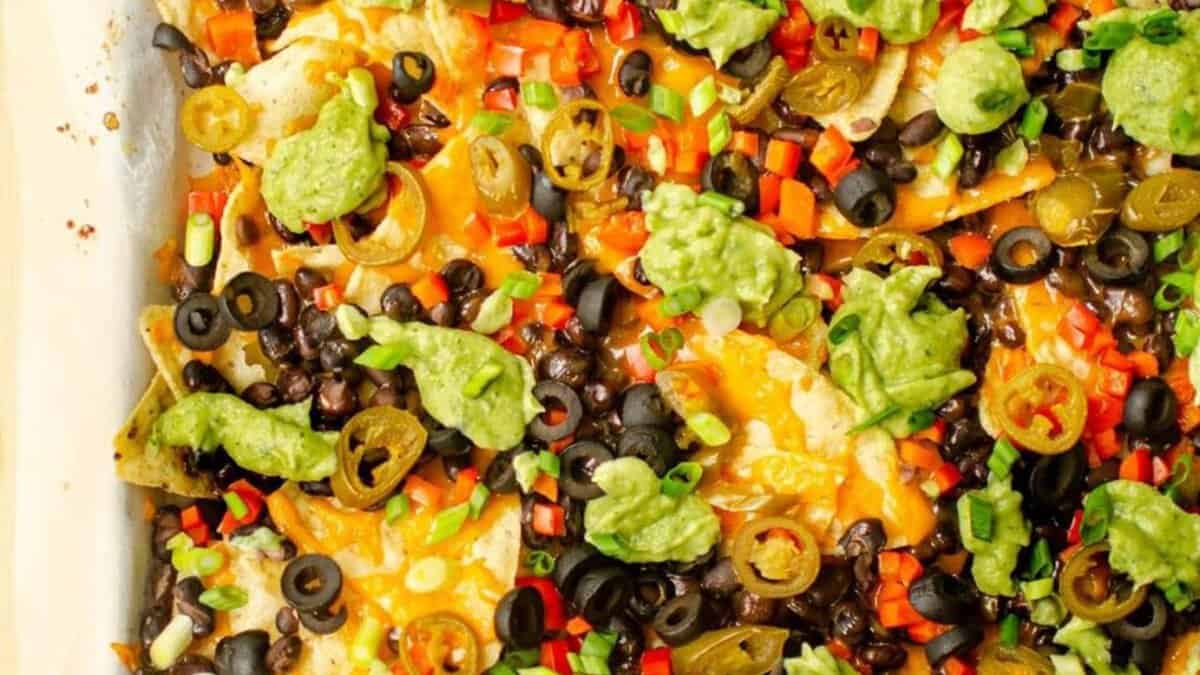 Loaded Vegetarian Nachos.