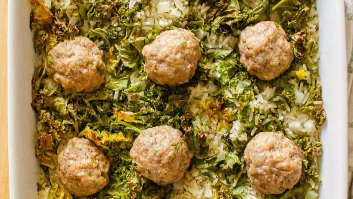 Meatballs and Rice.