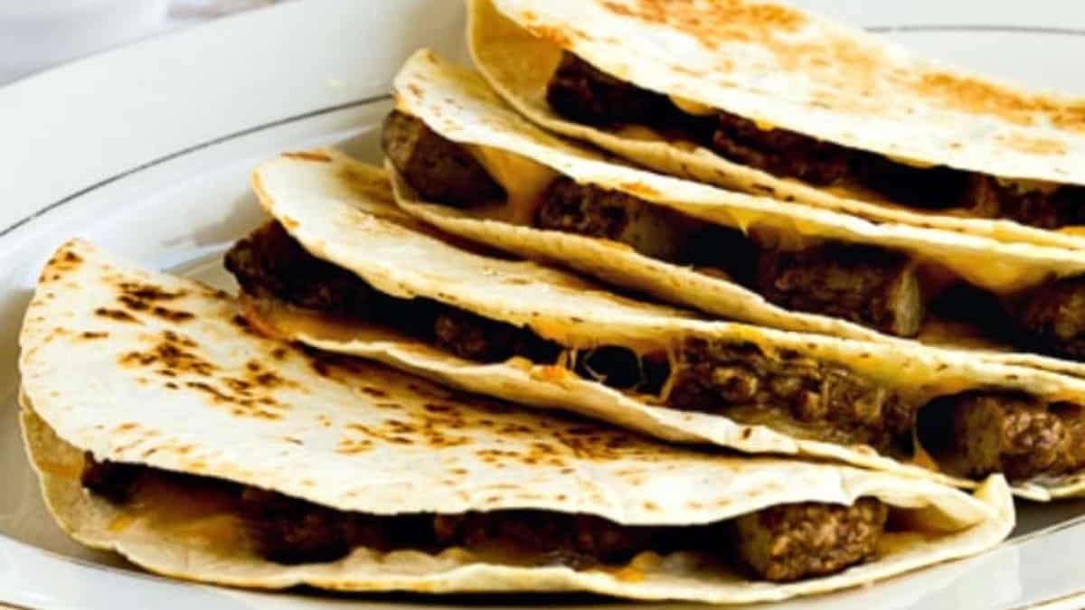 Sausage and Cheese Breakfast Quesadillas.