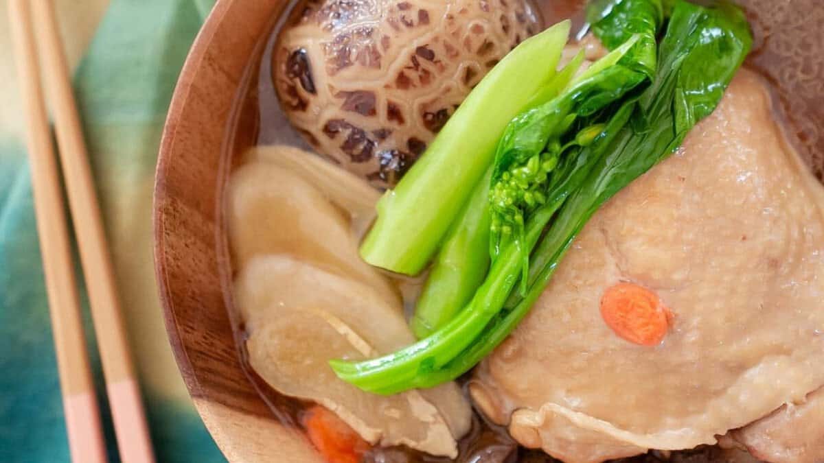 Sesame Oil Chicken Soup.