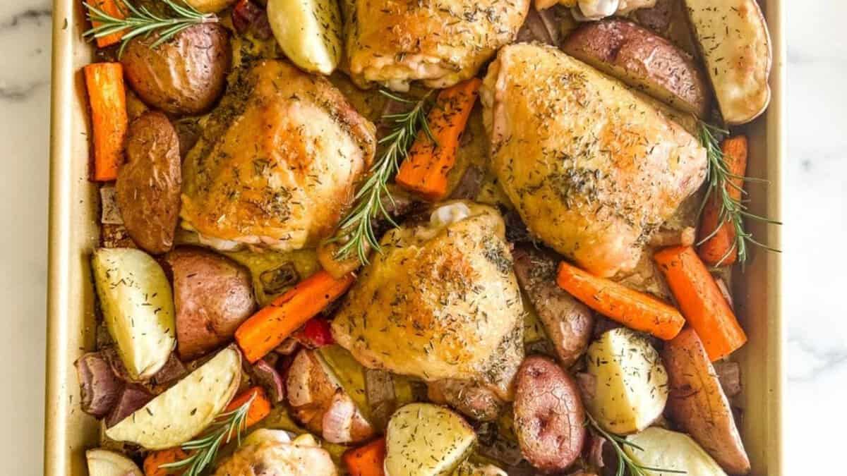 Sheet Pan Chicken Thighs.