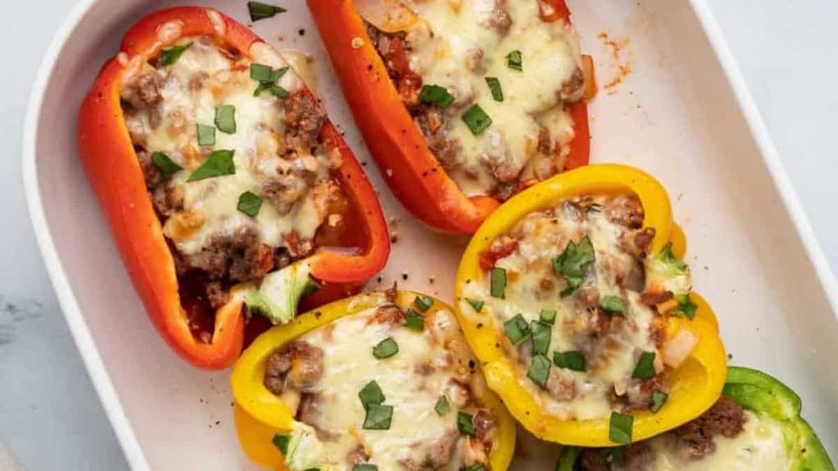 Stuffed Peppers without Rice.