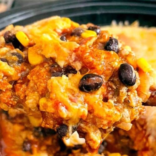 Slow cooker enchilada casserole.