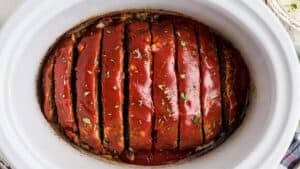 Slow cooker meatloaf.