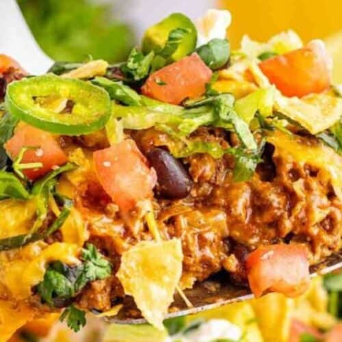 Walking taco casserole.