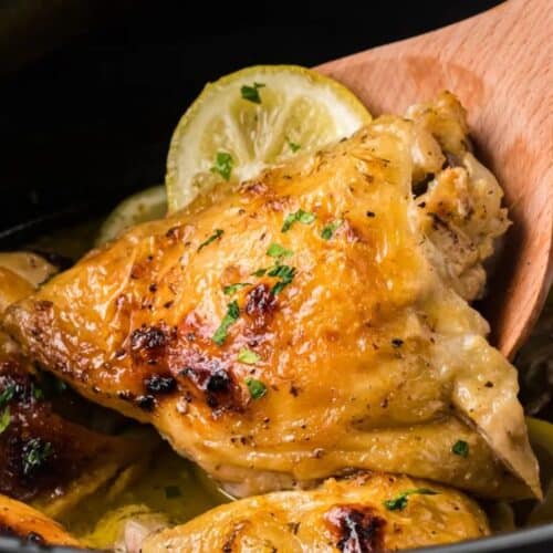 Lemon pepper chicken thighs.