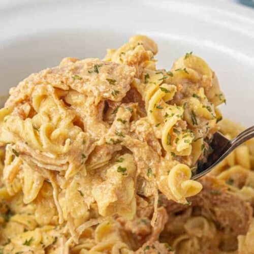 Crockpot chicken and noodles.