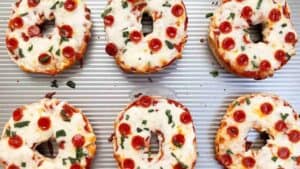 Pizza bagels.