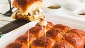 Philly cheesesteak sliders.