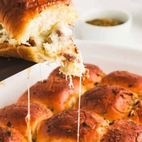 Philly cheesesteak sliders.