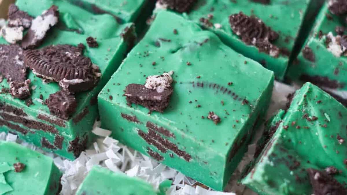 5 Ingredient Mint Oreo Fudge (No Bake).