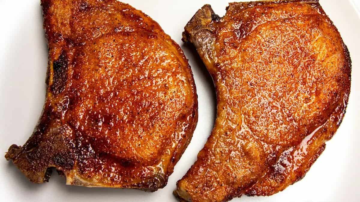 Air Fryer Thick Pork Chops.