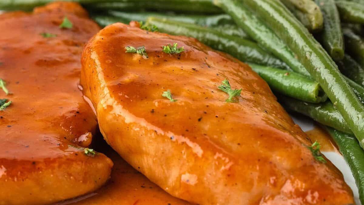 Baked BBQ Pork Chops.
