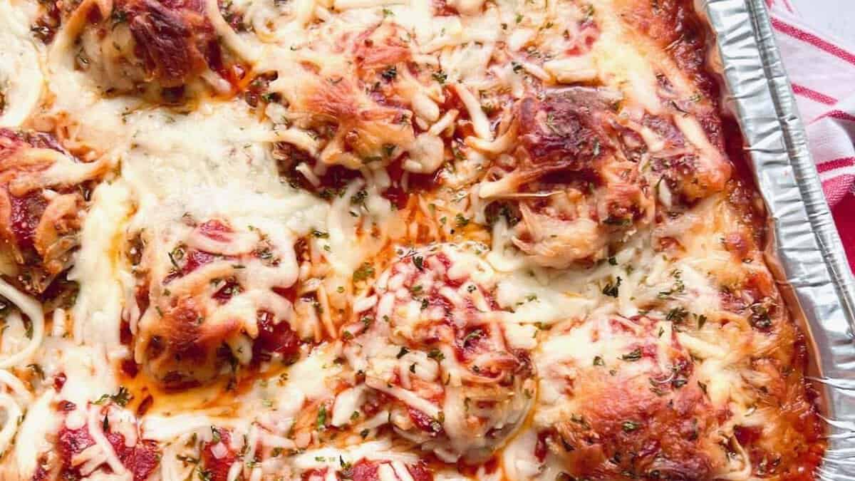 Baked Ziti with Meatballs.