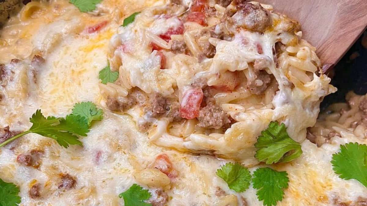 Cheesy Taco Pasta.